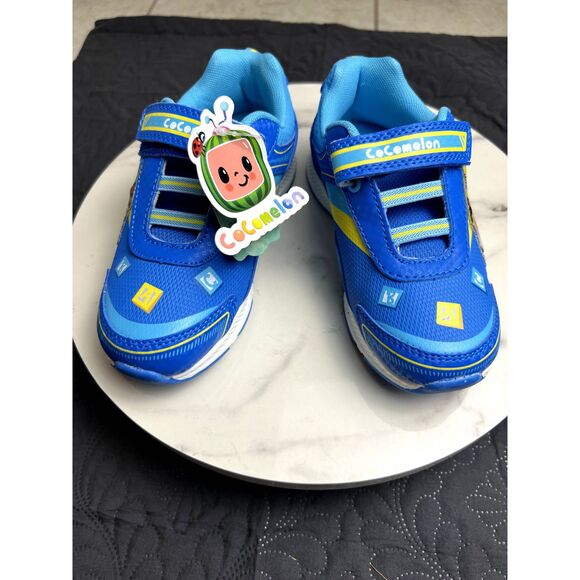 Cocomelon Josmo Toddler Light Up Sneakers - Blue/Yellow Kidcore SZ 11 & 12:NEW